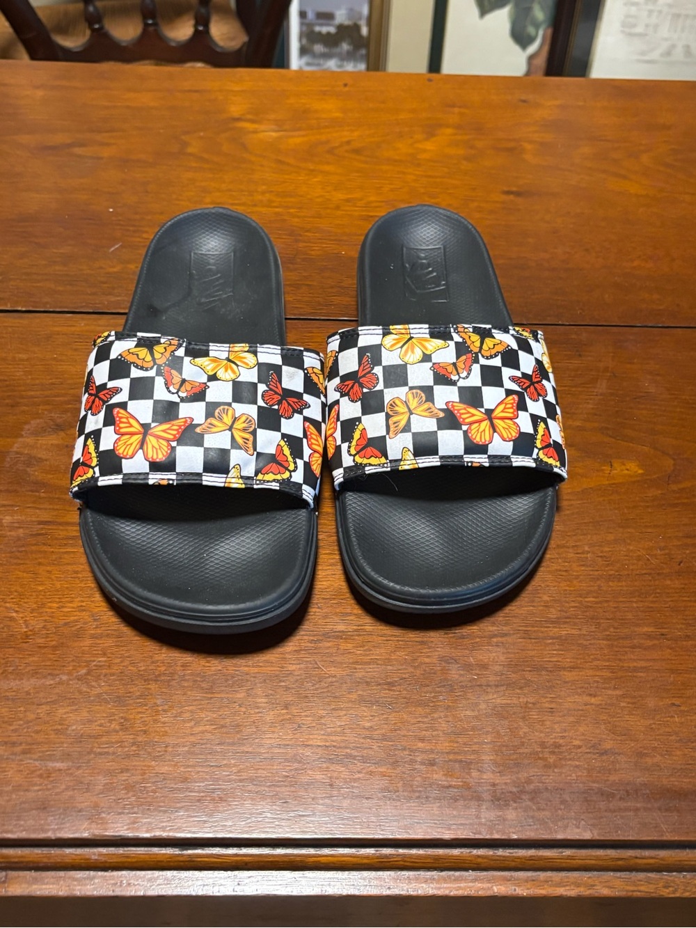 Vans Women’s Slide-On Butterfly Checkerboard Size 10 Style 721454